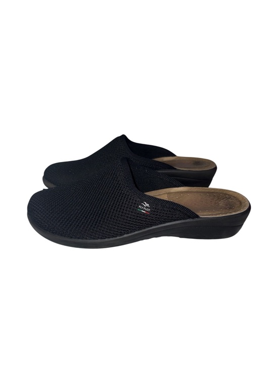Fly Flot Shoes - Fly Flot Women’s Black Comfort Mules Open-Back Slipper Size EU 41 US (9.5-10)